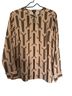 Express Print Multi Color Long Sleeve Blouse Size L - photo 1