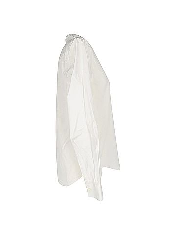 Comme des Garçons Comme des Garçons Girl Long Sleeve Button-Up Top in White Cotton (view 2)