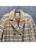 Merona 56% Wool 44% Polyester 100% Polyester Plaid Brown Gray White Coat Size XL - photo 5