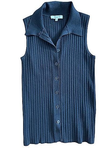 Madewell Signature Knit Button-front Top Vest Sleeveless T-Shirt (view 2)