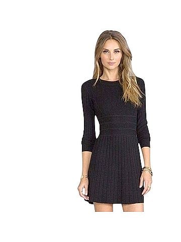 Theory Theory Evian Stretch Chloh Mini Dress Wool Dress (view 2)