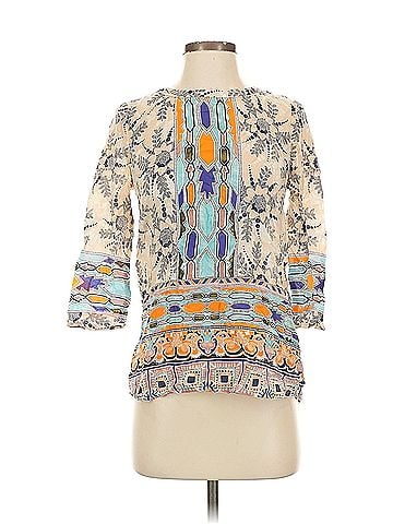 Maeve Maeve 3/4 Sleeve Silk Top (view 1)