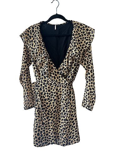 Free People Frenchie Wrap Ruffle Mini Dress Cocktail Dress (view 1)