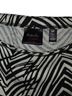 Rafaella Zebra Print Black White Short Sleeve Blouse Size L - photo 2