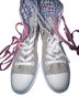 Converse 100% Canvas Gray Burgundy White Sneakers Size 8 - photo 1