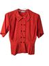 Chaus 100% Polyester Red Short Sleeve Blouse Size 6 - photo 1