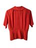 Chaus 100% Polyester Red Short Sleeve Blouse Size 6 - photo 2