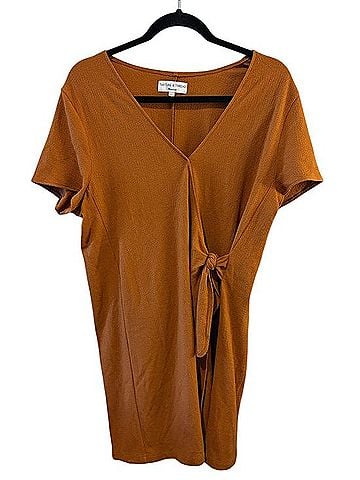 Madewell Tie-Front V-Neck Tunic Casual Dress (view 1)