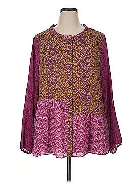 LOGO by Lori Goldstein Logo By Lori Goldstein Long Sleeve Blouse (view 1)