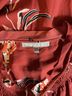 Daniel Rainn 100% Polyester Floral Red Short Sleeve Blouse Size M - photo 3