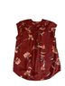 Daniel Rainn 100% Polyester Floral Red Short Sleeve Blouse Size M - photo 2
