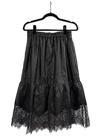 Gold Hawk Faux Leather Skirt (view 1)