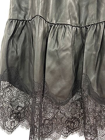 Gold Hawk Faux Leather Skirt (view 2)