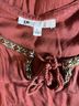 DR2 100% Rayon Red Short Sleeve Blouse Size L - photo 3