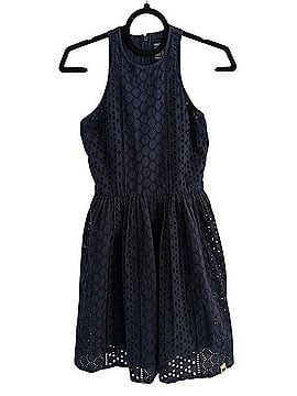 Superdry Navy Eyelet Dress Casual Dress (view 1)