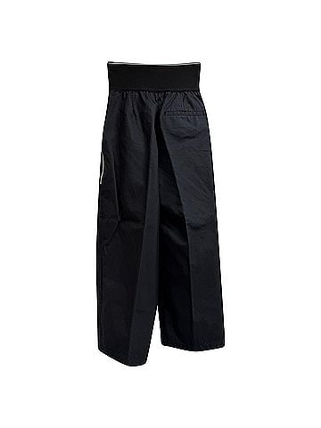 Alexander Wang Alexander Wang Logo Waistband Trousers in Black Cotton (view 2)