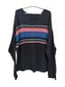 American Eagle Outfitters Black Pink Blue Teal Brown Pullover Sweater Size M - photo 1