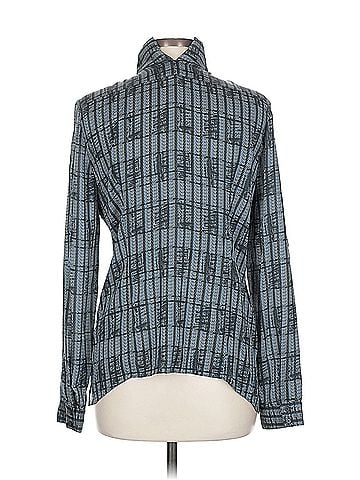 Theyskens' Theory Theyskens' Theory Long Sleeve Silk Top (view 2)