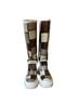 Zara Checkered-gingham Brown Tan Rain Boots Size 6 - photo 1