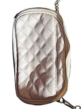 Joy Mangano Quilted Crossbody Bag Leather Crossbody Bag (view 2)