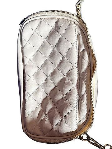 Joy Mangano Quilted Crossbody Bag Leather Crossbody Bag (view 2)