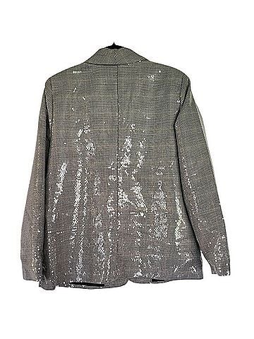 Maurices Open Front Sequin Plaid Blazer Jacket (view 2)