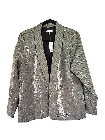 Maurices Open Front Sequin Plaid Blazer Jacket (view 1)