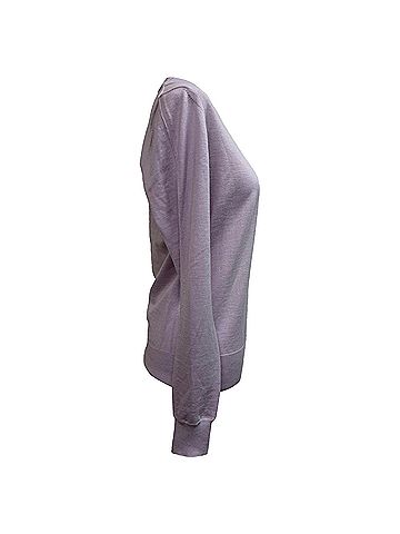 Burberry Burberry Knitted Logo Neck Sweater in Purple Merino Wool (view 2)