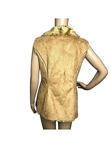 White House Black Market Suede Fur Vest Vest (view 2)