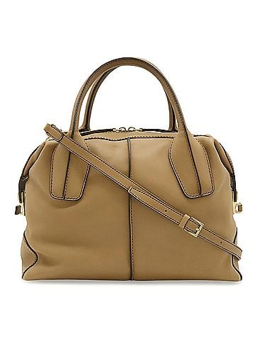Tod's TOD'S D-styling D-bag Handbag Mini Boston Shoulder Bag Leather Brown Beige (view 2)