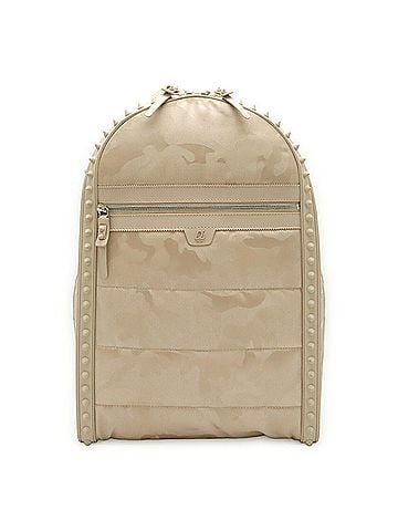 Christian Louboutin Christian Louboutin Backparis Backpack Rucksack Studded Camouflage Nylon Rubber Beige (view 2)