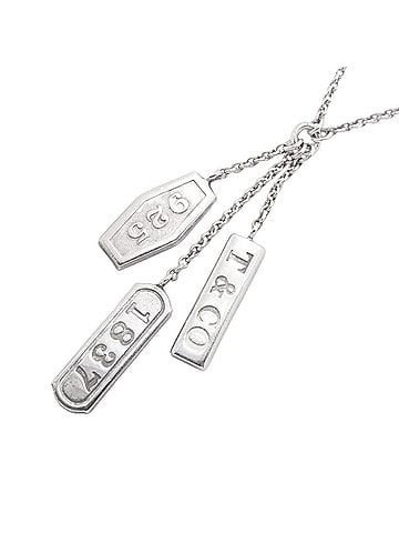 Tiffany & Co. Tiffany &amp; Co. 1837 Element Triple Tag Necklace, Sterling Silver 925, Women's (view 1)