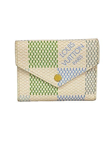 Louis Vuitton Louis Vuitton Damier Elicious Tri-fold Wallet, Portefeuille Victorine N40750, Pistachio, Women's (view 1)