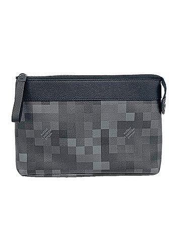 Louis Vuitton Louis Vuitton Damouflage Pochette Voyage Souple Clutch Bag M14926 Black Men's (view 1)