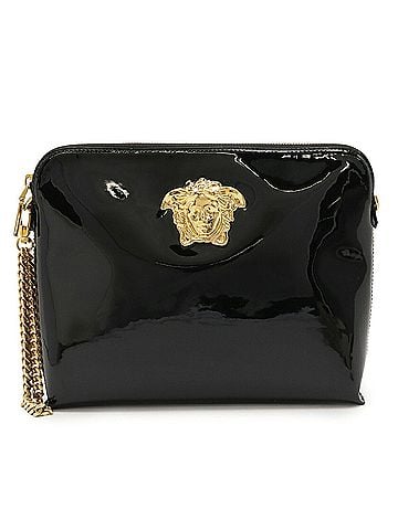 Versace VERSACE Versace Medusa Clutch Bag Second Enamel Patent Leather Black (view 1)