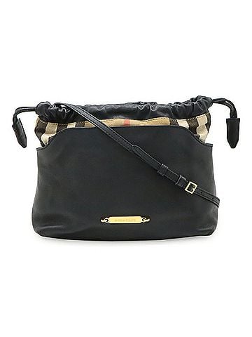 Burberry BURBERRY Mega Check shoulder bag, leather, black, brown. (view 1)