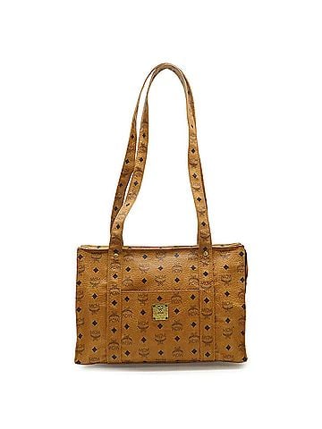 MCM MCM Visetos Glam Tote Bag Shoulder Leather Cognac Brown (view 1)