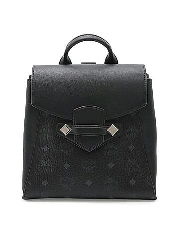 MCM MCM Visetos Glam Backpack, Coated Canvas Leather, Black (WKASSE02BK001) (view 1)