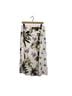 Vince. Tropical Garden Flower Palm Tree Print Silk Skirt - photo 1