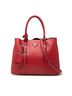 Prada 100% Leather Red Medium Saffiano Cuir Double Handle Satchel One size - photo 1