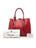 Prada 100% Leather Red Medium Saffiano Cuir Double Handle Satchel One size - photo 7