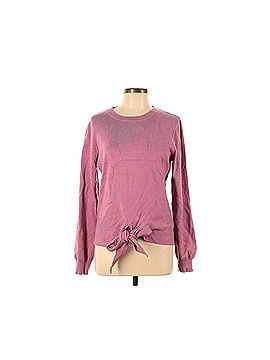 WAYF Mauve Tie-Front Long Sleeve Knit Top Casual Sweaters (view 1)