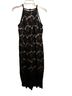 Aqua 100% Polyester Floral Black Cocktail Dress Size 10 - photo 1