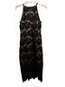 Aqua 100% Polyester Floral Black Cocktail Dress Size 10 - photo 2