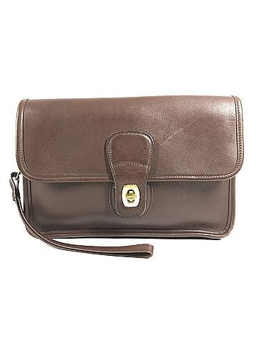 Coach COACH 9832 Old Coach Logo Bag with Strap, Flap Clutch Bag, Second Leather, Men's/Women's, Brown (view 1)