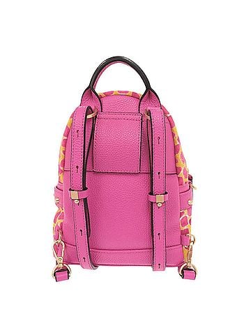 MCM MCM Animal Print Calf Hair Leather Pink Yellow Backpack Daypack 0647MCM (view 2)