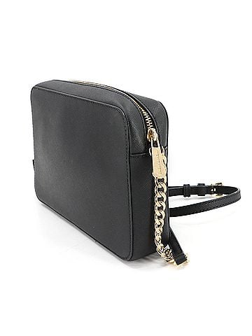 Michael Kors Michael Kors Jet Set LG EW Shoulder Handbag, Leather, Black with Gold Hardware (view 2)