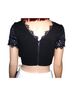 Bebe Leopard Print Black Short Sleeve Blouse Size S - photo 5