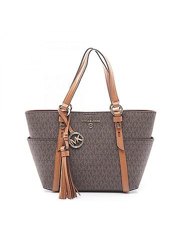Michael Kors Michael Kors Sullivan Small 2-Way Handbag, Coated Canvas Leather, Women's, Brown, 30T0GNXT0B (view 1)