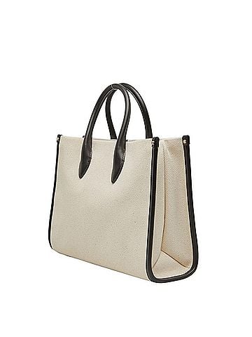 Michael Kors Michael Kors Mirella Handbag Shoulder Bag 2-Way Beige Black Leather Canvas Women's (view 2)